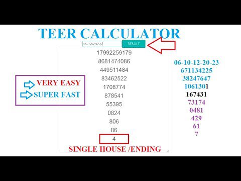 How Do You Calculate Teer