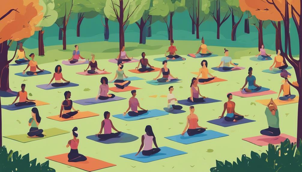 outdoor yoga class offered