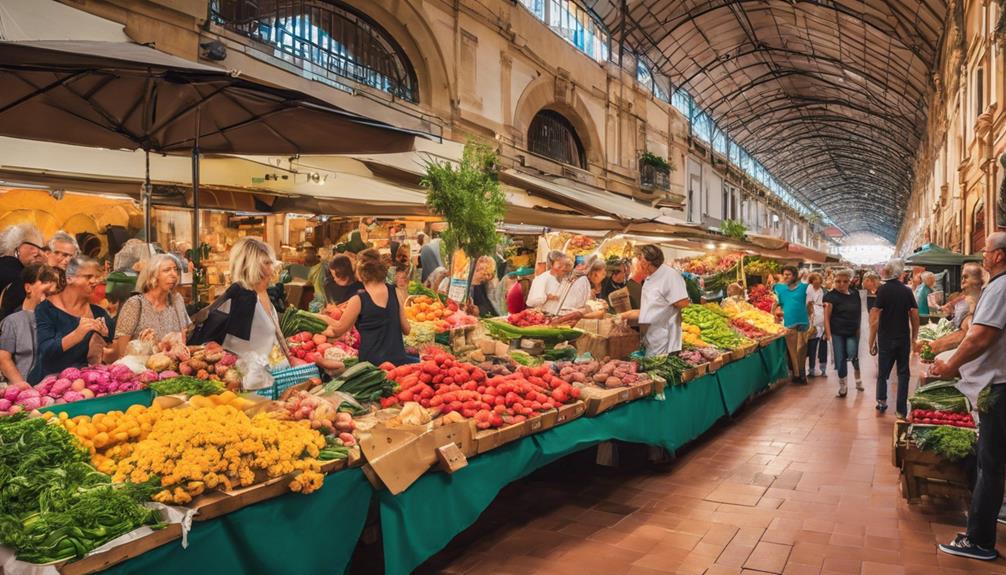 vibrant market in valencia