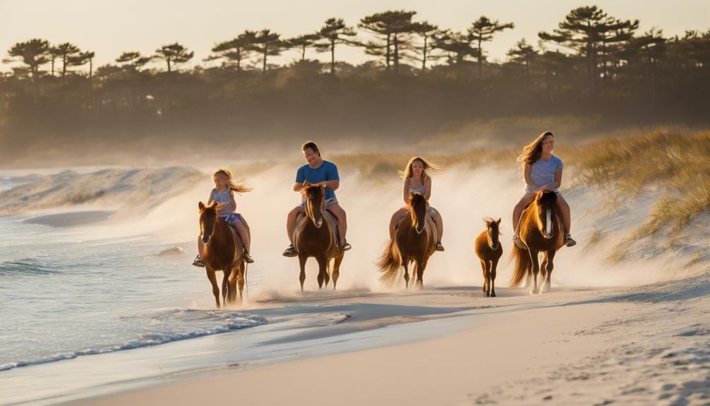 wild ponies on beach
