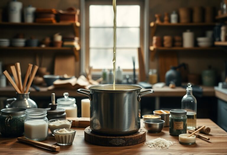 The role of pouring pots in controlled candle making processes.