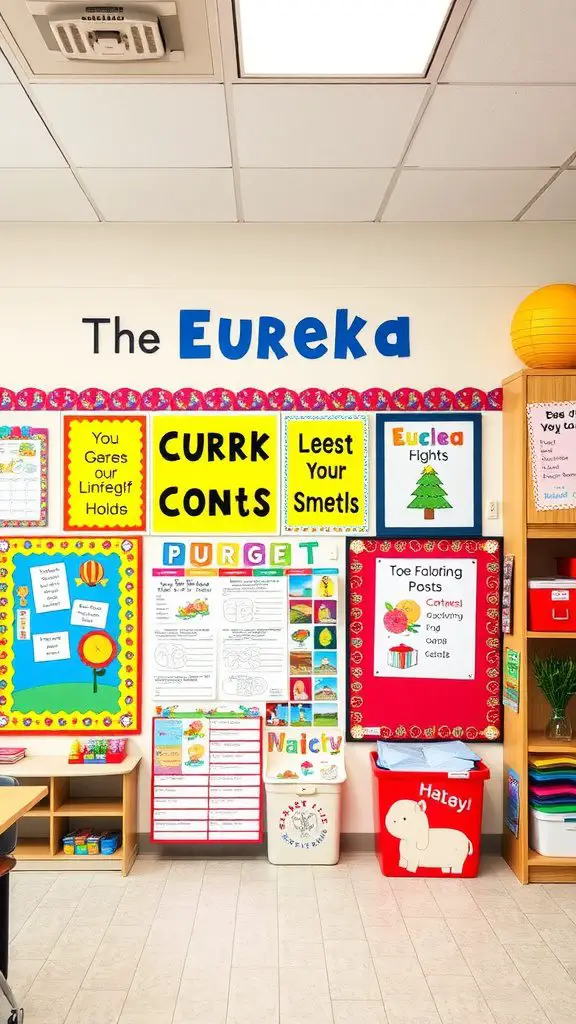 Colorful classroom decorations from Eureka School Products.