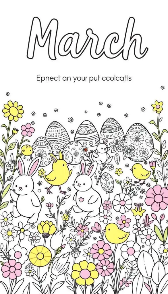 easter march coloring pages
