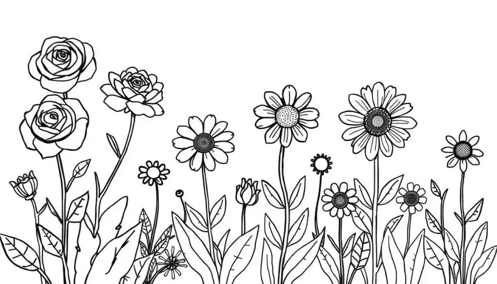 flower coloring pages for kids