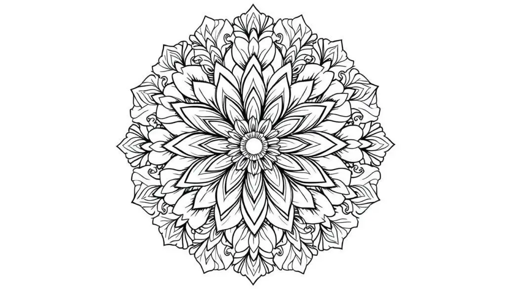 flower coloring pages mandala