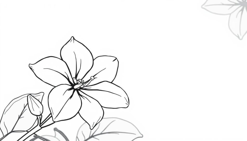 jasmine flower coloring pages