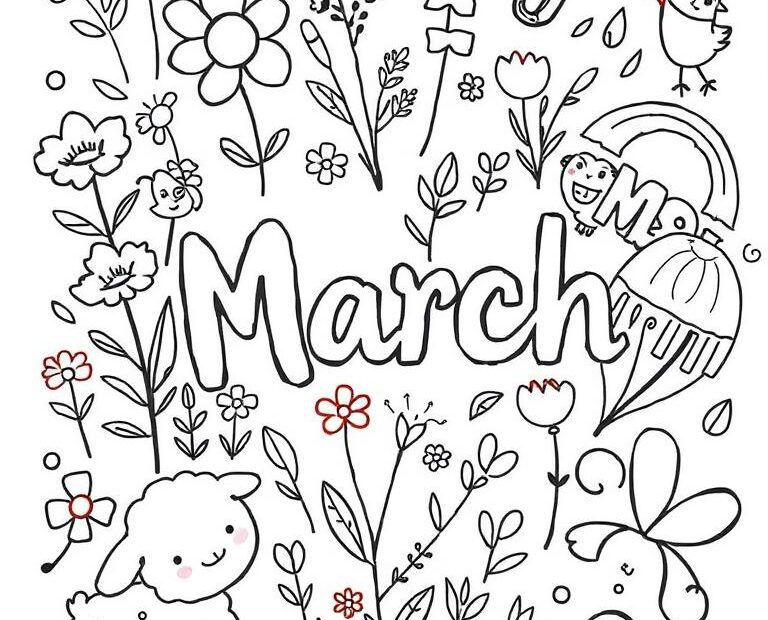 march coloring pages