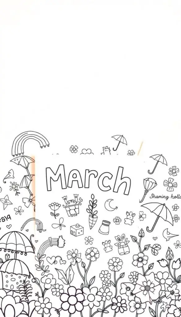 march coloring pages for preschool