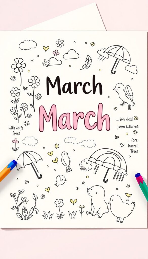 march coloring pages for toddlers