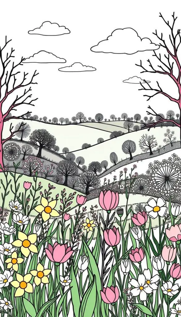 march nature coloring pages