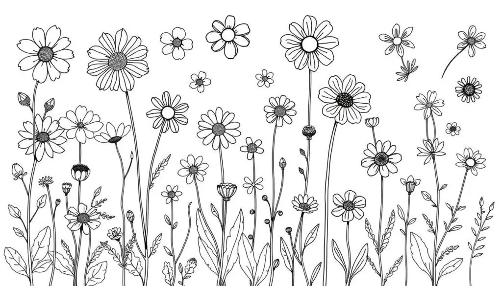 printable flower coloring pages