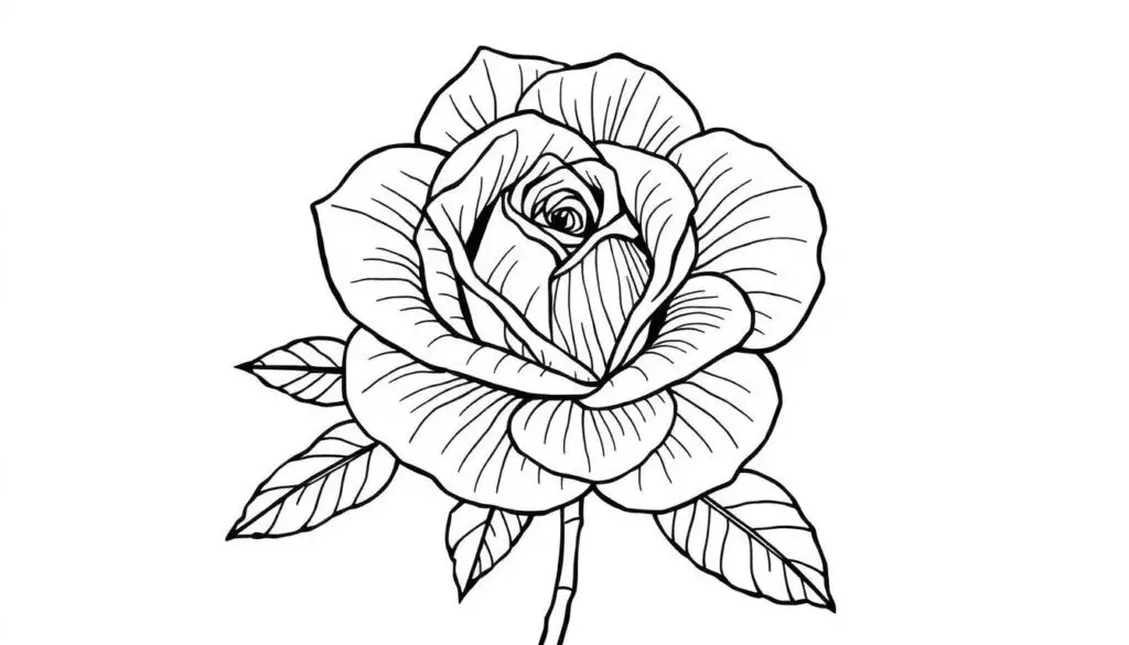 rose coloring pages