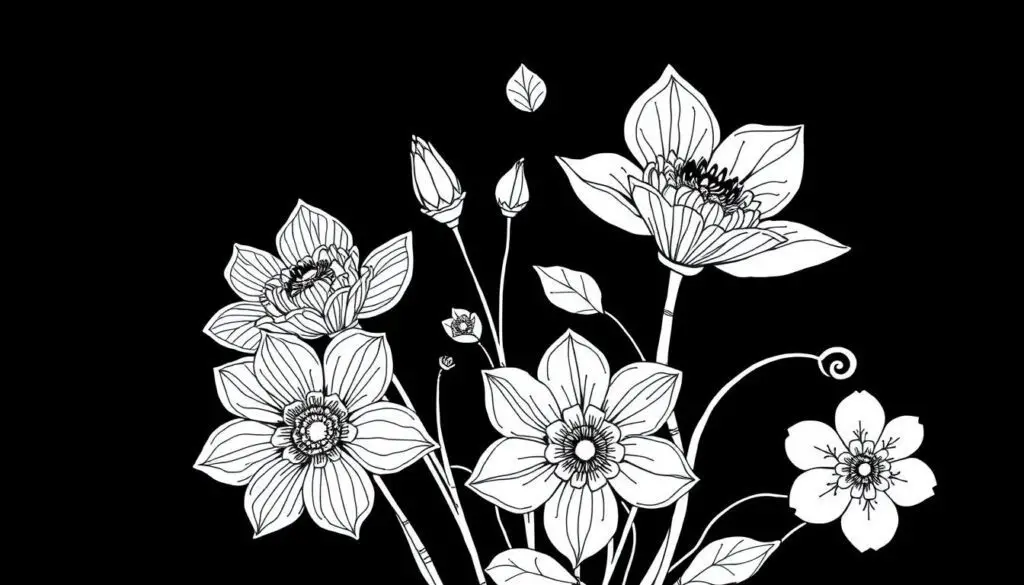 zentangle flower doodles coloring pages