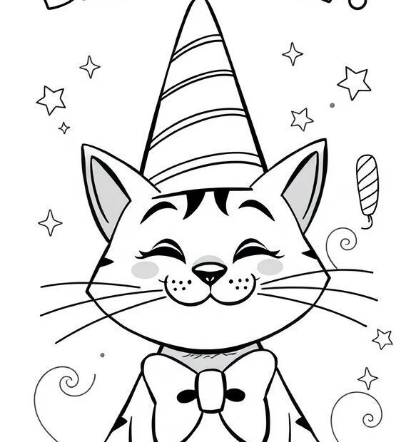 Cat Coloring Pages for kids
