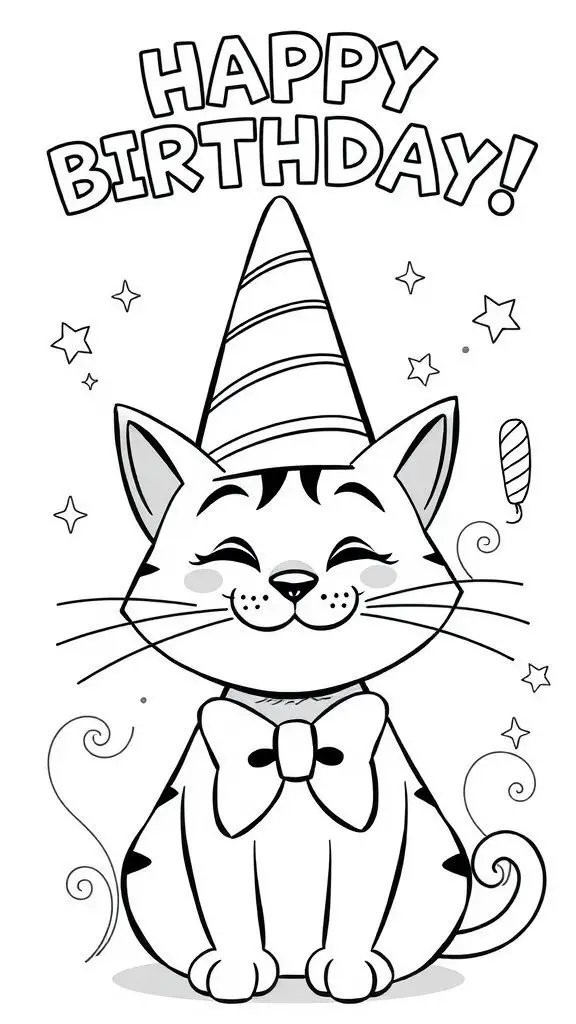 Cat Coloring Pages for kids