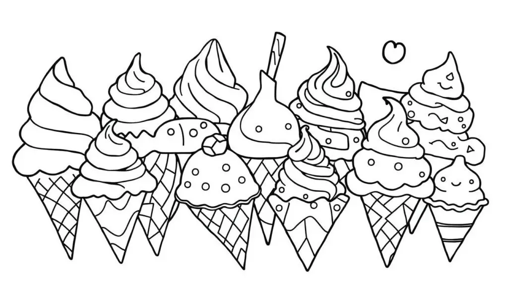 Ice Cream Coloring Pages for Kids