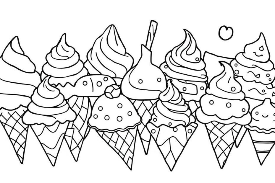 Ice Cream Coloring Pages for Kids