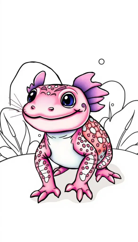 axolotl coloring page