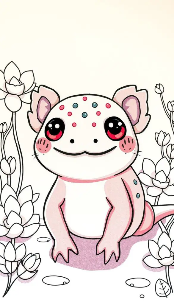axolotl coloring page