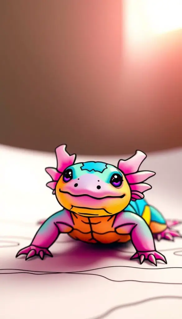 axolotl coloring page