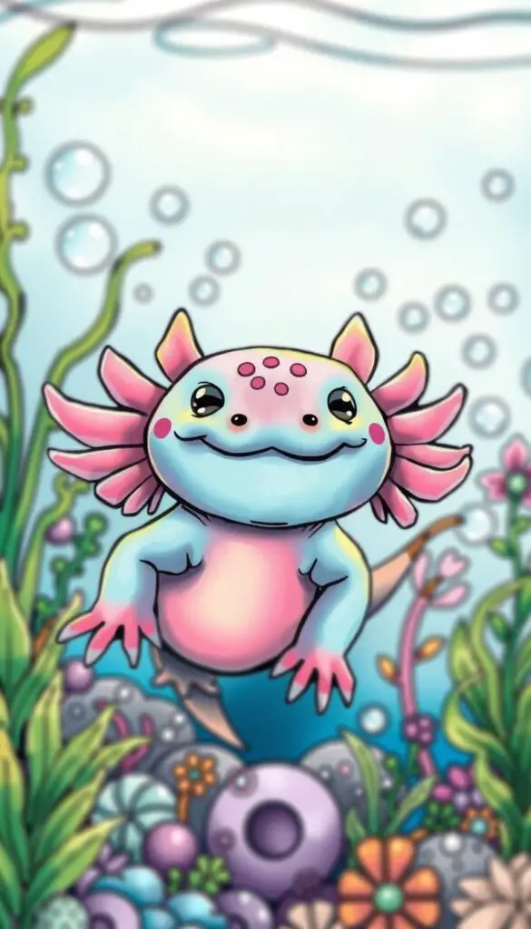 axolotl coloring page