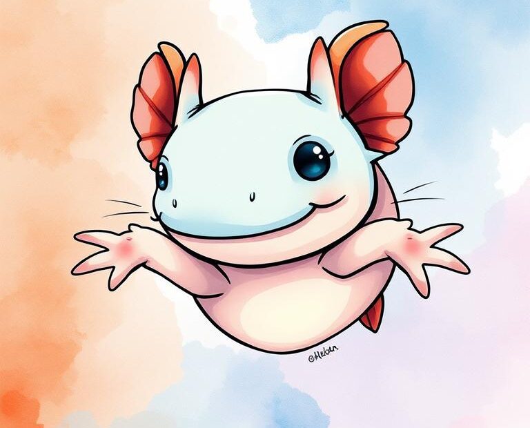 axolotl coloring page