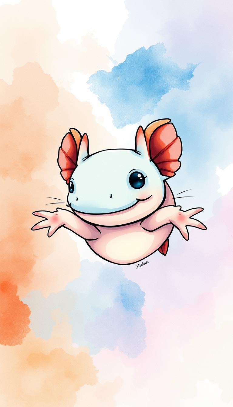 axolotl coloring page