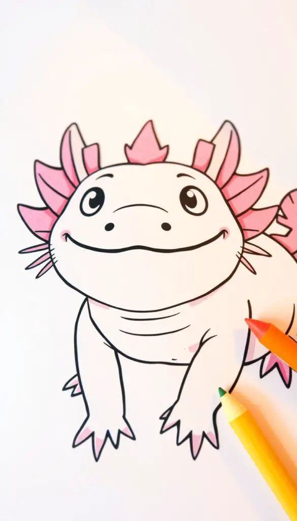 axolotl coloring sheet