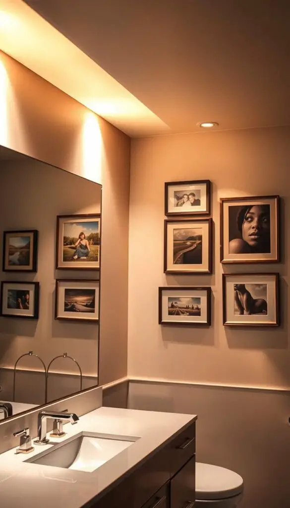 bathroom lighting and art preservation