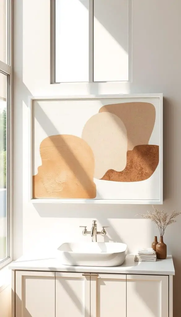 bathroom wall art size
