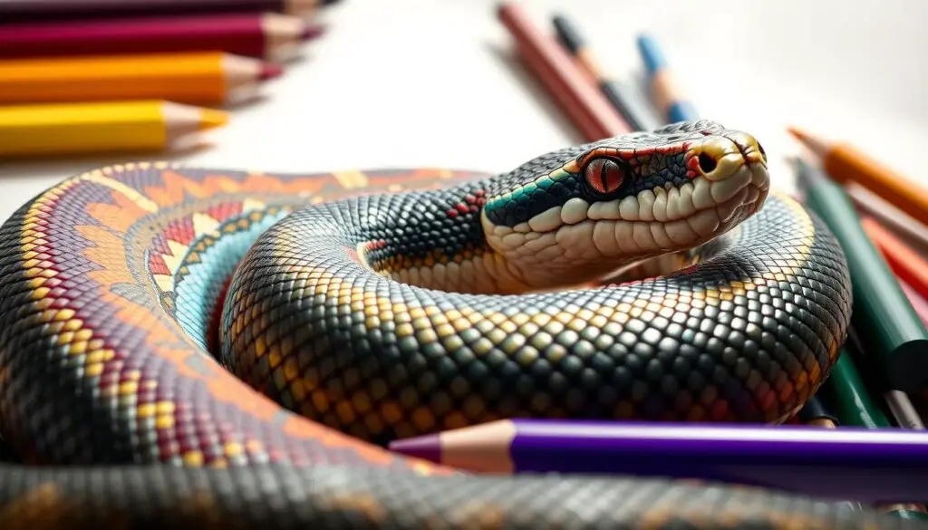 coloring techniques for snake artwork