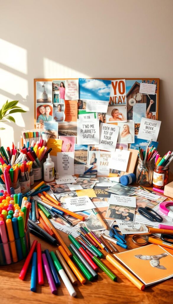 creative vision board materials