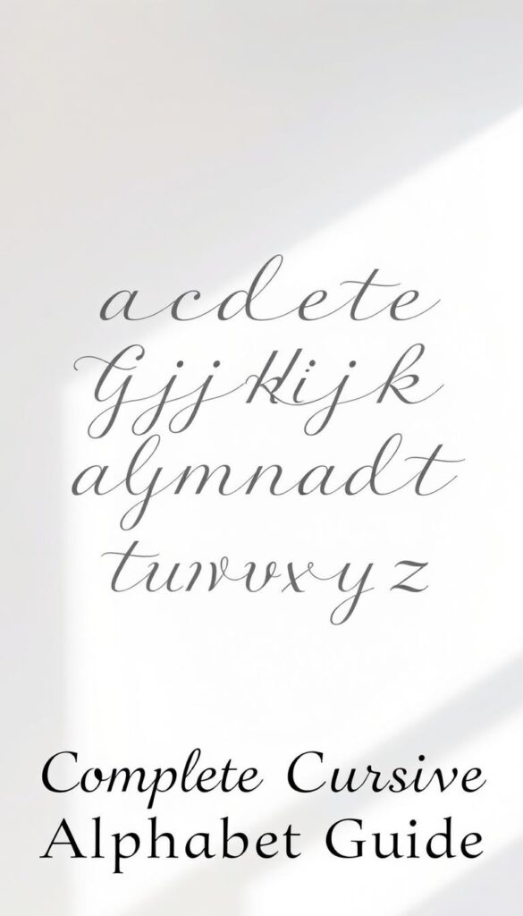 cursive alphabet guide