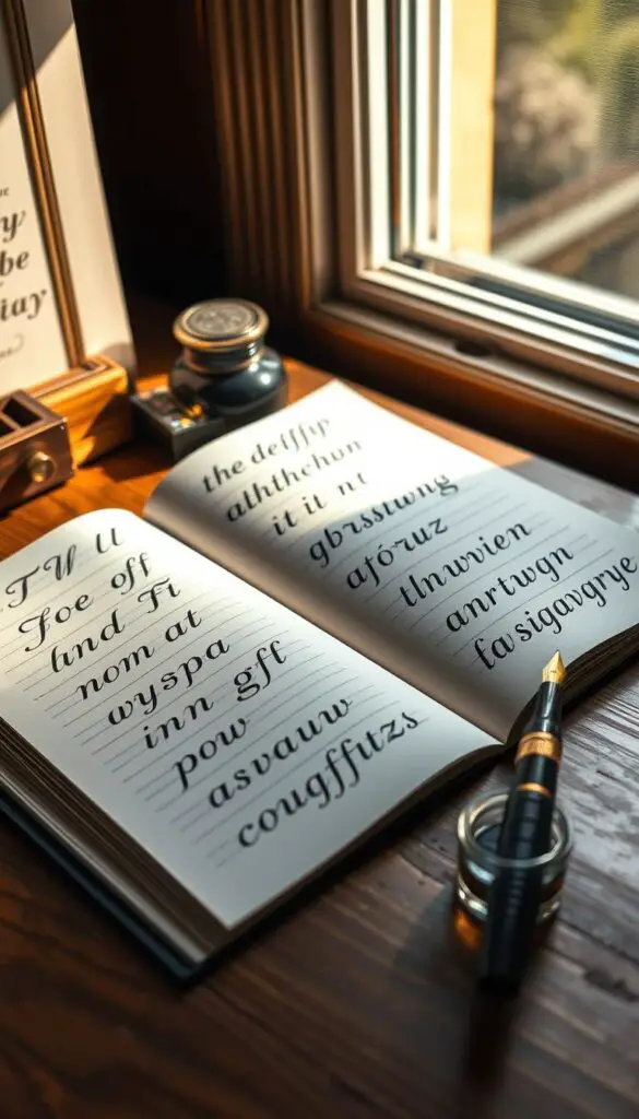 cursive alphabet practice