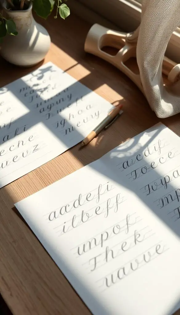 cursive letters practice