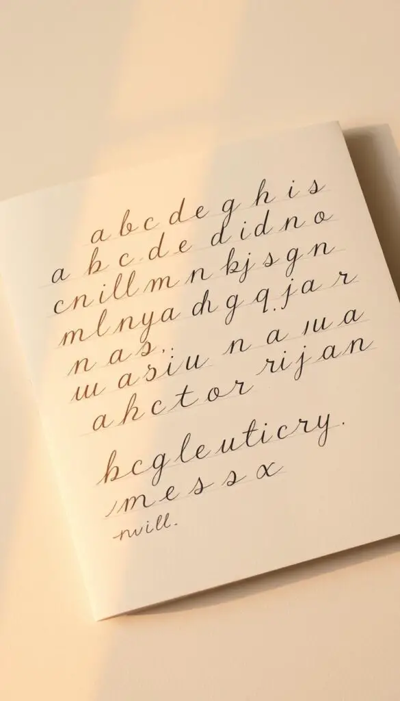 cursive writing practice