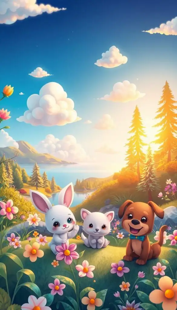 cute cartoon wallpapers aesthetic