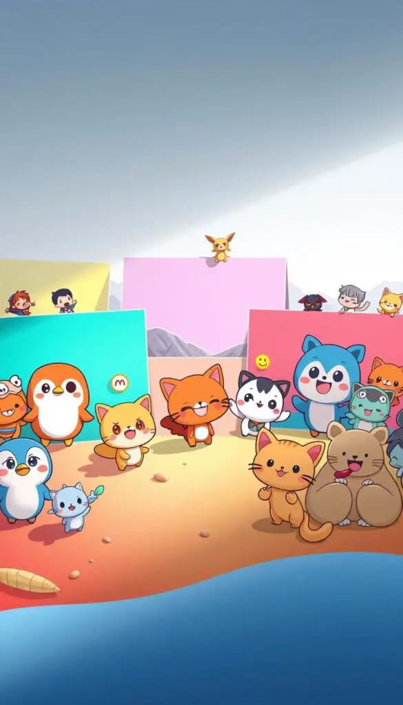 cute cartoon wallpapers color