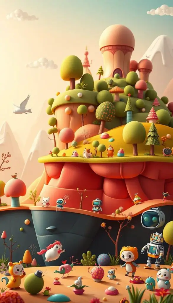 cute cartoon wallpapers themed