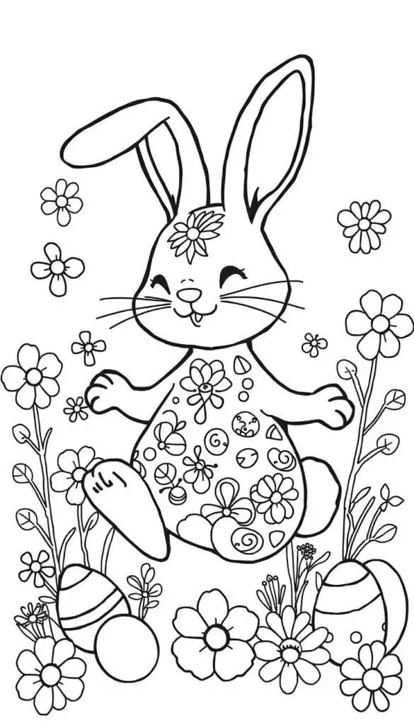 cute easter bunny coloring pages