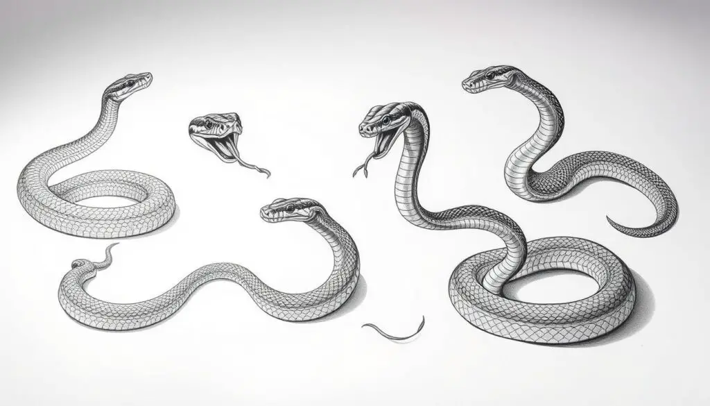 drawing snakes