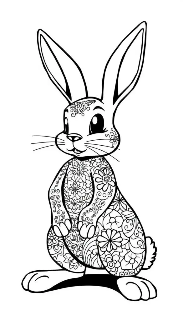 easter bunny coloring pages for kids