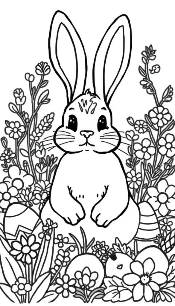 easter bunny coloring pages for kids