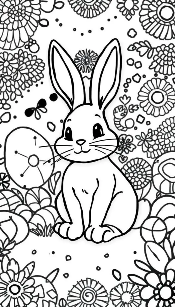 easter bunny coloring pages for kids