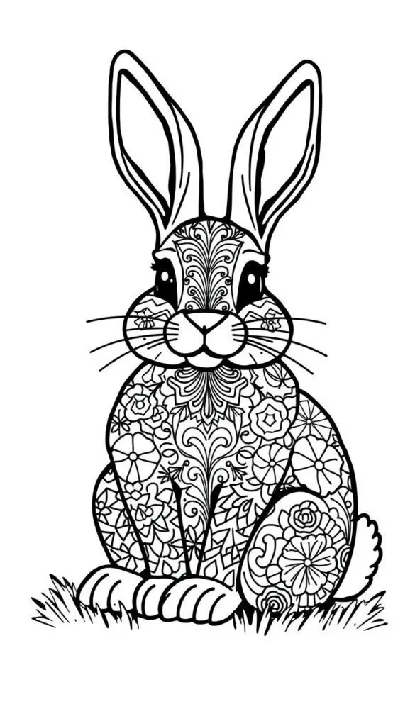 easter bunny coloring pages for kids
