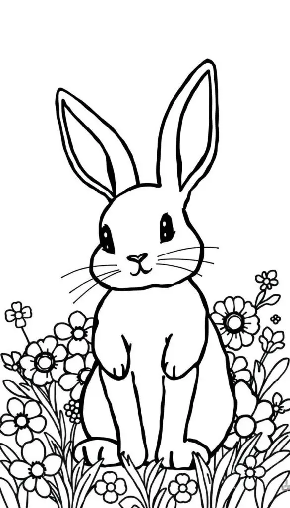 easter bunny coloring pages free