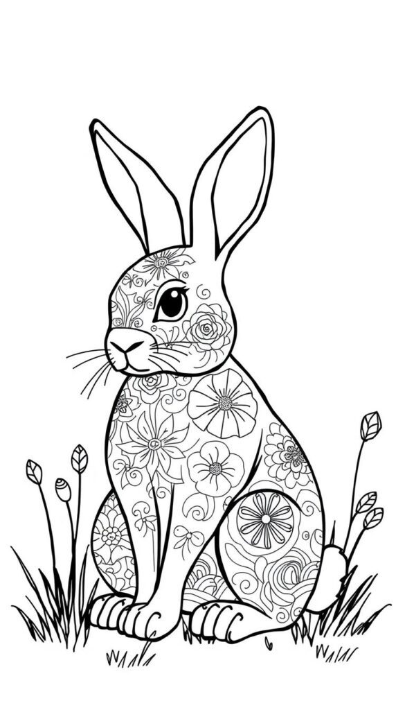 easter bunny coloring pages printable