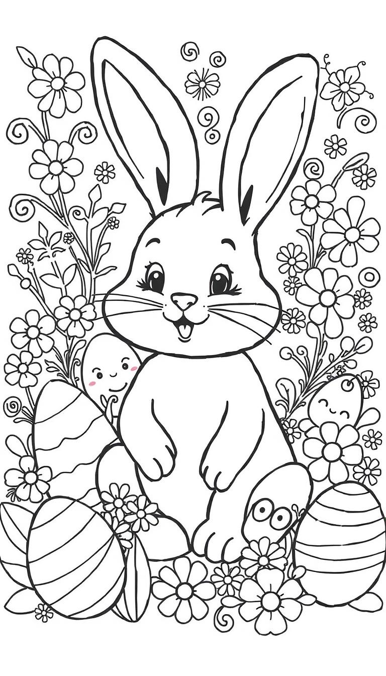 easter bunny coloring pages