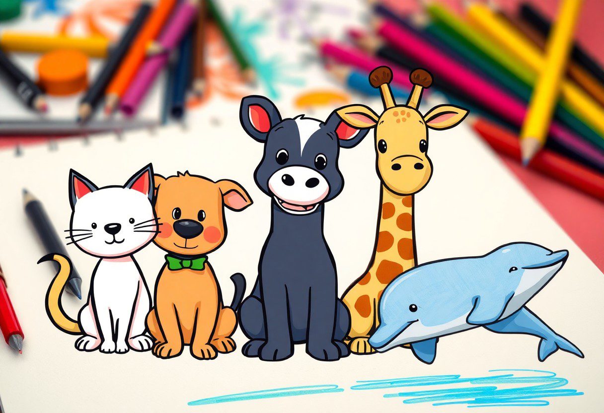 easy animals to draw