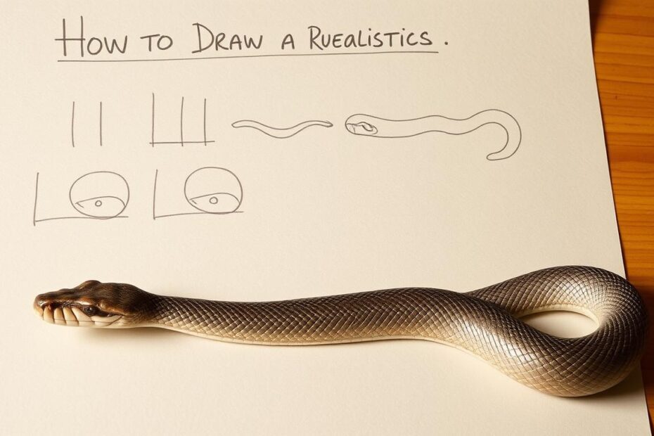 how to draw a snake